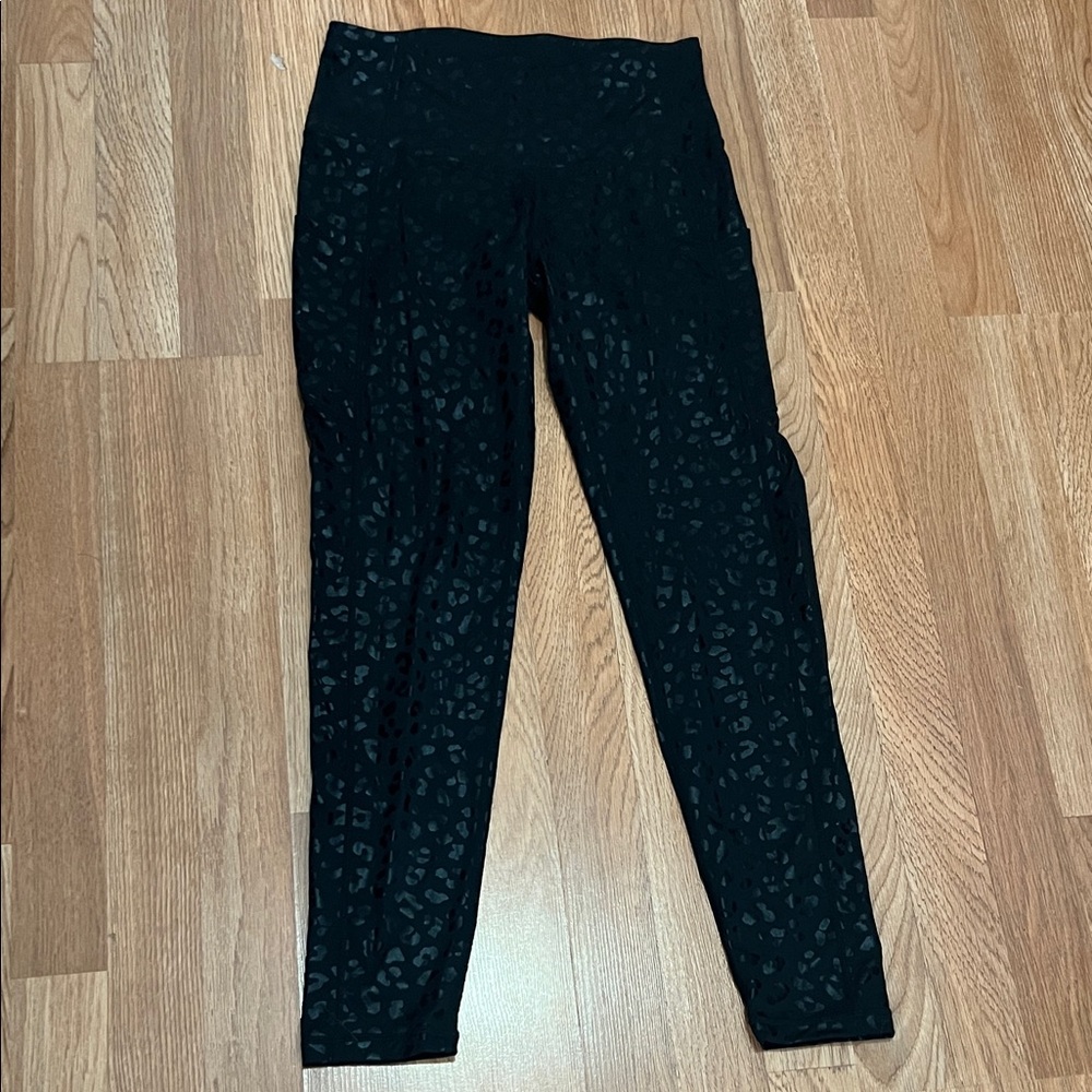 Black Leopard Leggings Sz M
